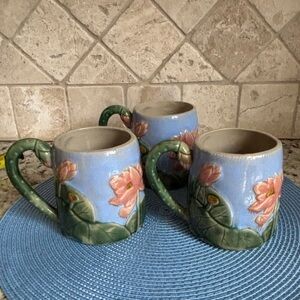3 FABULOUS LOTUS MAJOLICA
COFFEE / TEA MUG
By Henriksen Imports, Carte Madera
